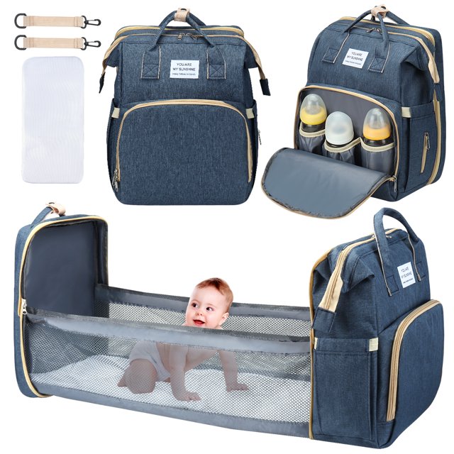 Diaper Bag Backpack,Multifunction 3 in 1 Waterproof Travel Back Pack