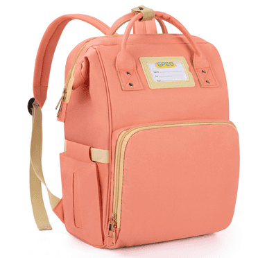 Diaper Bag Backpack, Multifunction Baby Changing Bags with Stroller Straps & Insulated Milk Bottle Pockets, Large Capacity Nappy Back Pack Bag for Boys Girls, Waterproof and Stylish(Pink)