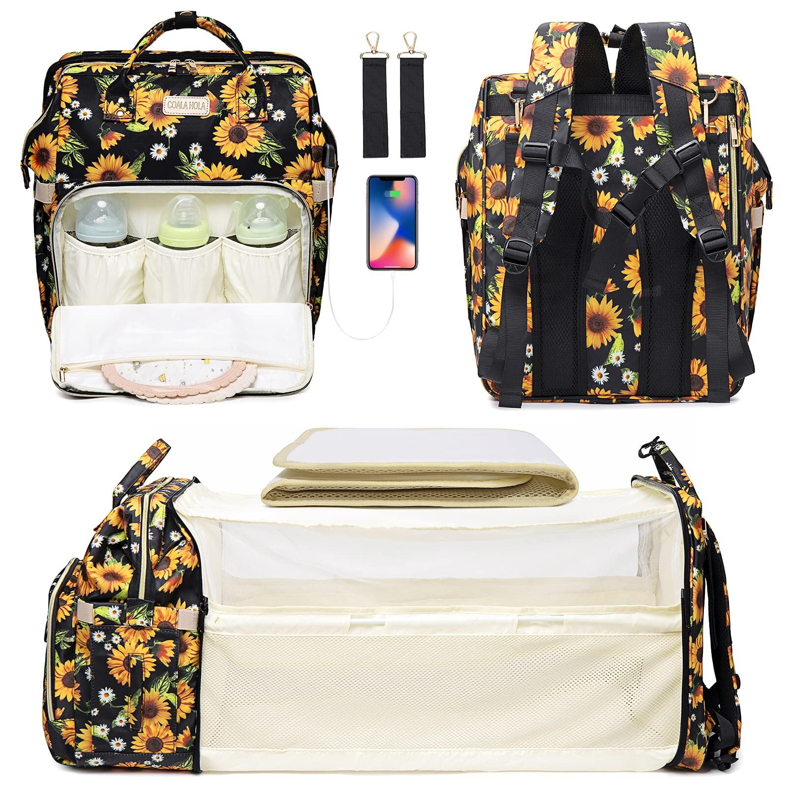 Sunflower backpack best sale diaper bag