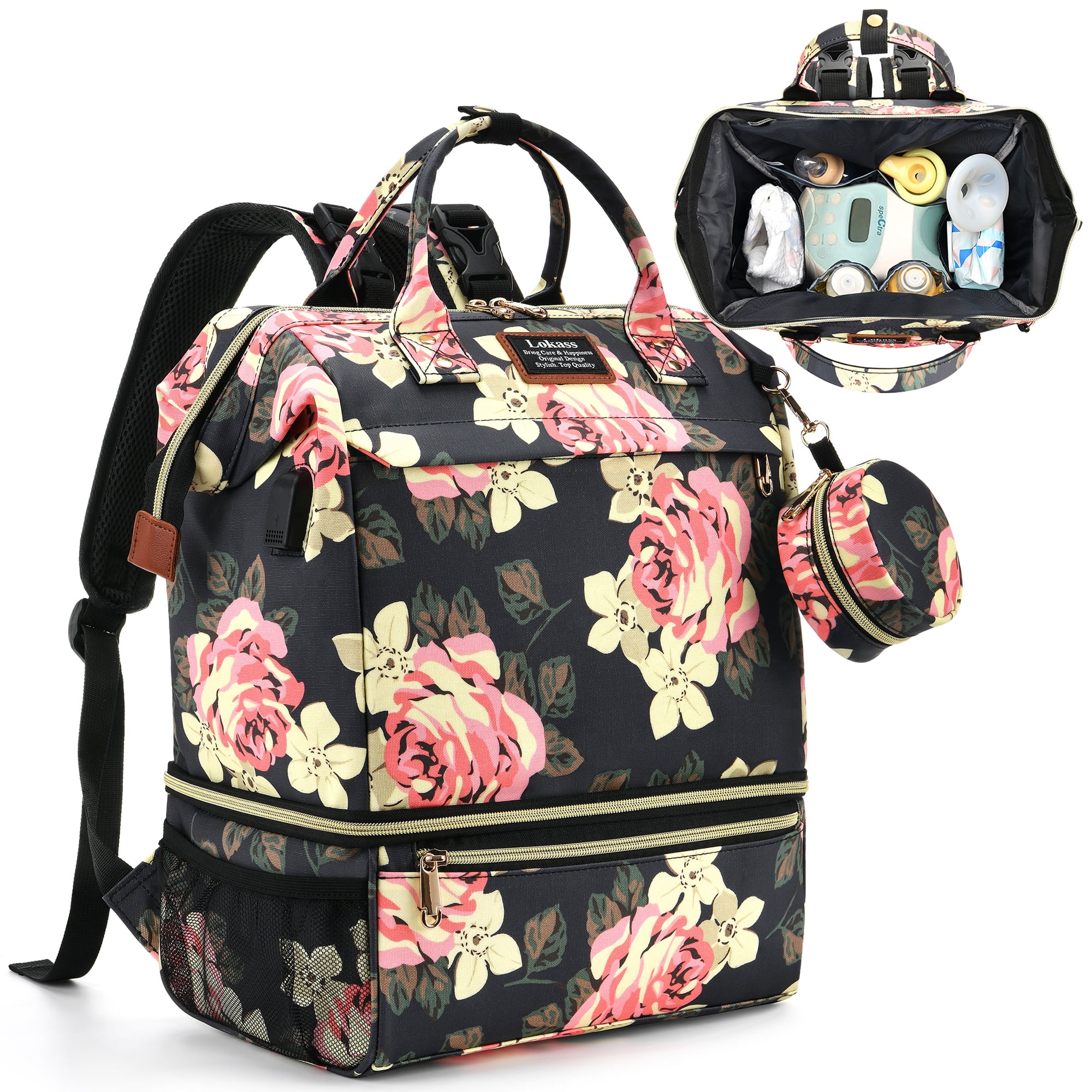 Pomelo Best Versatile Baby Diaper Bag with Tons of Compartments, Built