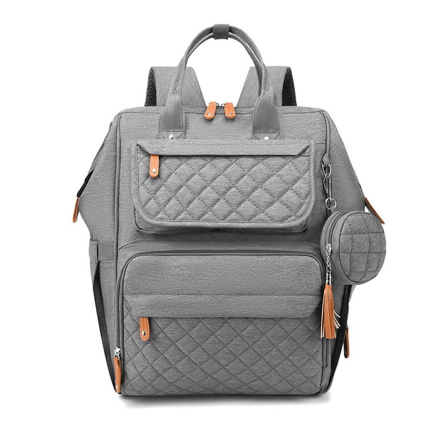 best diaper backpack for travel RUVALINO Bag Backpack-Multifunction Baby Diaper Bag with Changing Pad, Insulated Bottle Holders & Pacifier Case, Large Capacity, Waterproof, Gray and all the essentials you need Best Diaper Bags Comparison: I