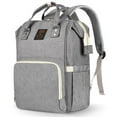 thumbnail image 1 of Diaper Bag Backpack Waterproof Large Capacity Insulation Travel Back Pack Nappy Bags Organizer, Multi-Function, Fashion and Durable,Gray, 1 of 9
