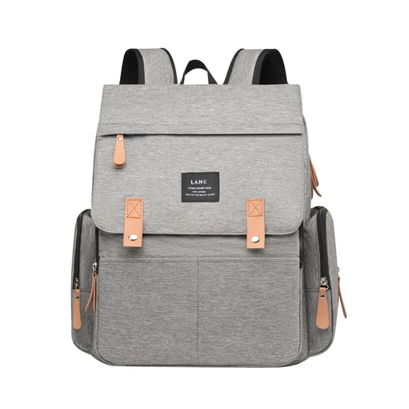 Diaper Bag Backpack for Mom, Large CapacitTravel Breastfeeding Backpack with Changing Pad, BabBag for Maternity, Gray
