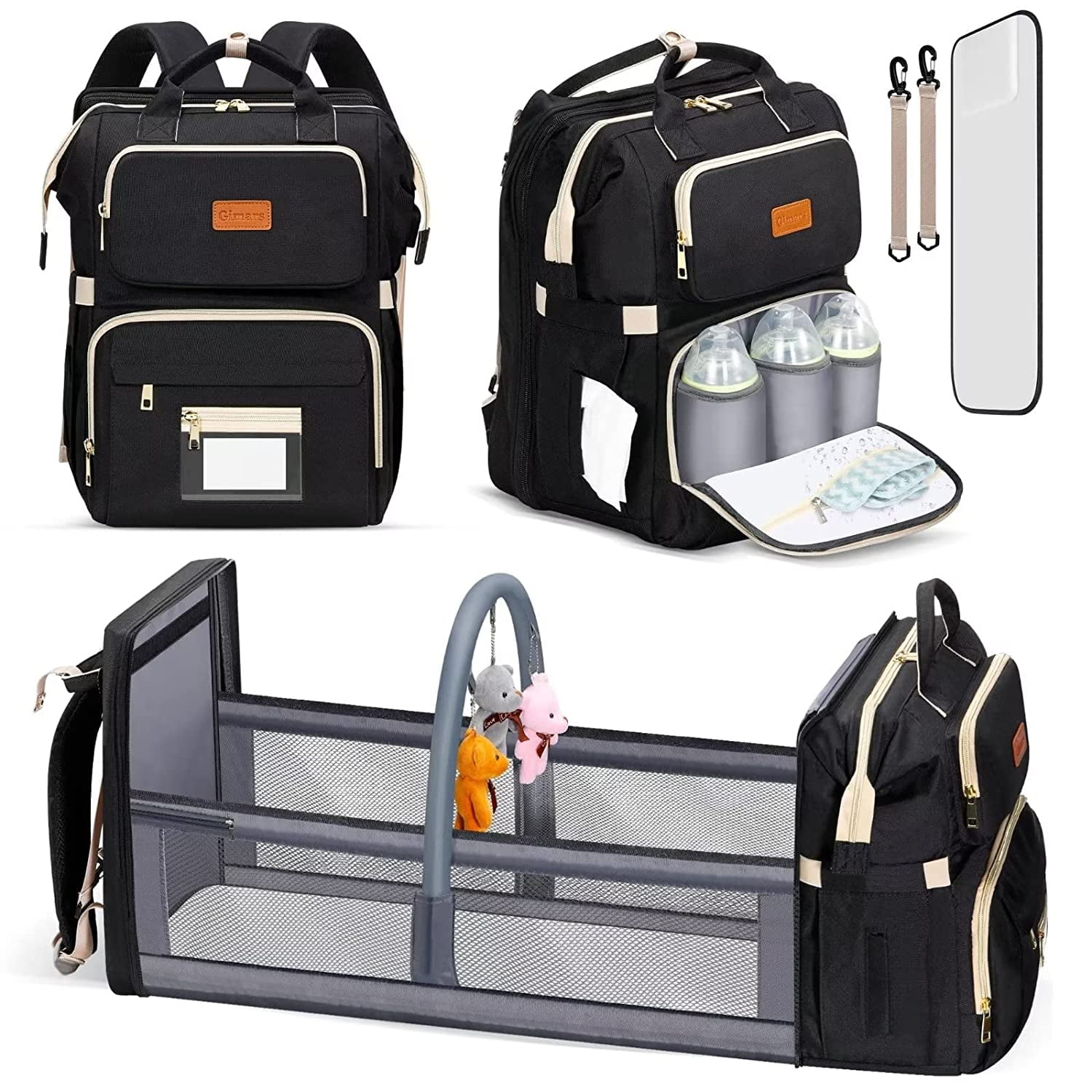 Diaper Bag Backpack with Changing Station, Multifunctional 900D ...
