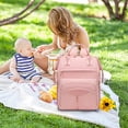 thumbnail image 1 of Diaper Bag for Newborn, Multi-Functional Backpack, Large Capacity, Waterproof, Stroller Straps, Travel Organizer, Baby Shower Gift, Durable, Spacious Pockets, Suitable for Moms and Dads Pink, 1 of 5