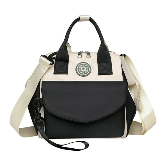 Diaper Bag Tote, Baby Bag for Mom w/6 Pockets Burp Cloth Adjustable Shoulder Strap Detachable Small Bag