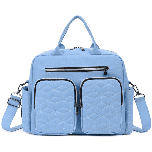 Diaper Bag Tote,AILKIN Baby Diaper Bag with 3 Insulated Pockets Adjustable Shoulder Strap Dry & Wet Compartment Large Capacity Bag Maternity Mommy Travel Diaper Bag for Boys Girls,Women(Blue)