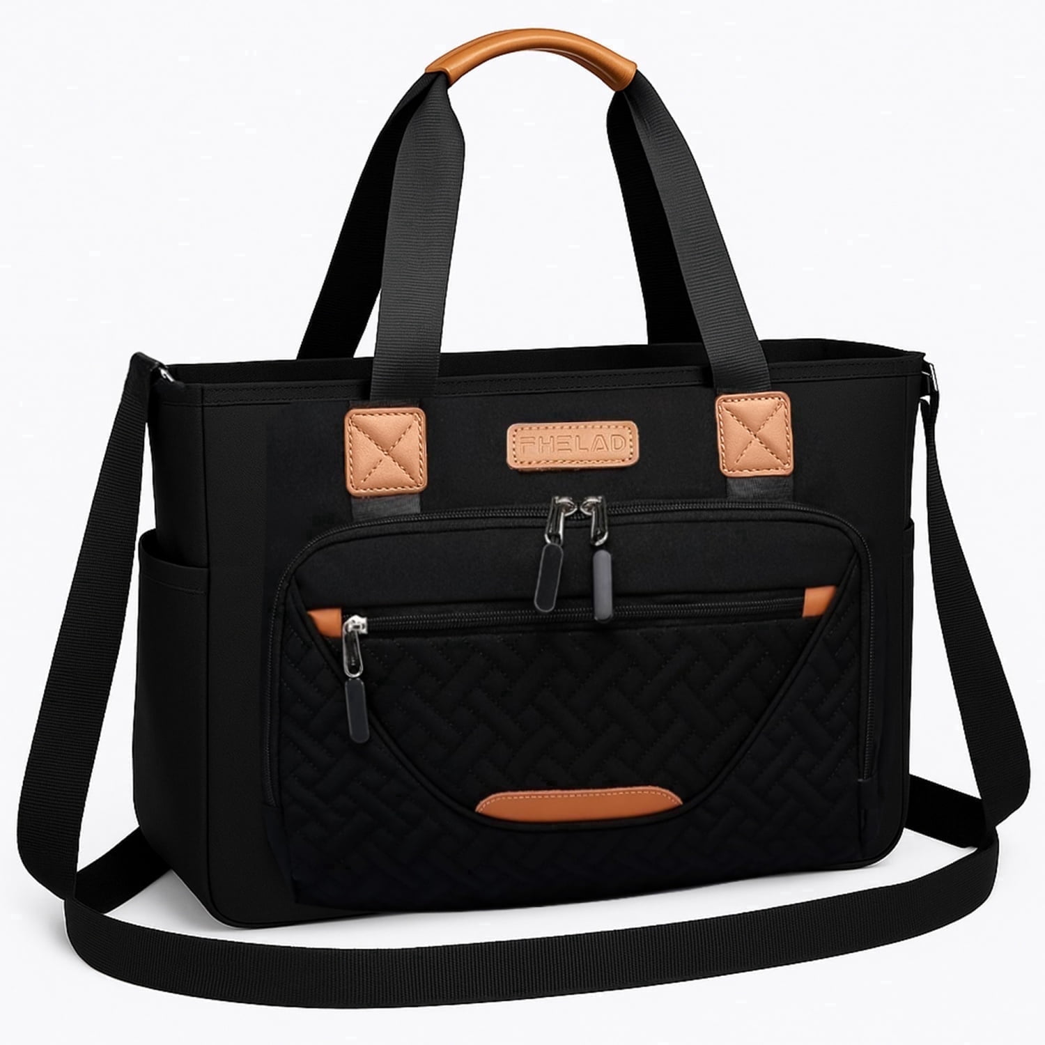DEFAHN Diaper Bag,Baby Bag with 15 Pockets , Large Capacity Diaper Bag Tote,Waterproof Baby Diaper Bag for Mom and Dad, Multifunction Travel Tote Diaper Bags (Black)