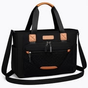 DEFAHN Diaper Bag,Baby Bag with 15 Pockets , Large Capacity Diaper Bag Tote,Waterproof Baby Diaper Bag for Mom and Dad, Multifunction Travel Tote Diaper Bags (Black)