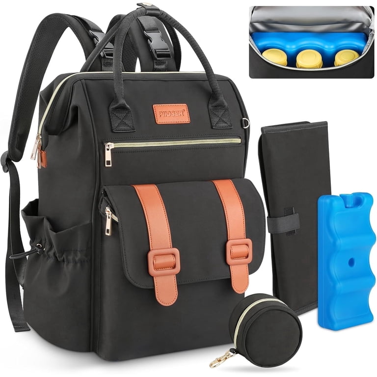 diaper bag as travel tote Lekebaby 17 Pockets Large Diaper Black Fits diapers Best Diaper Bags in 2026,