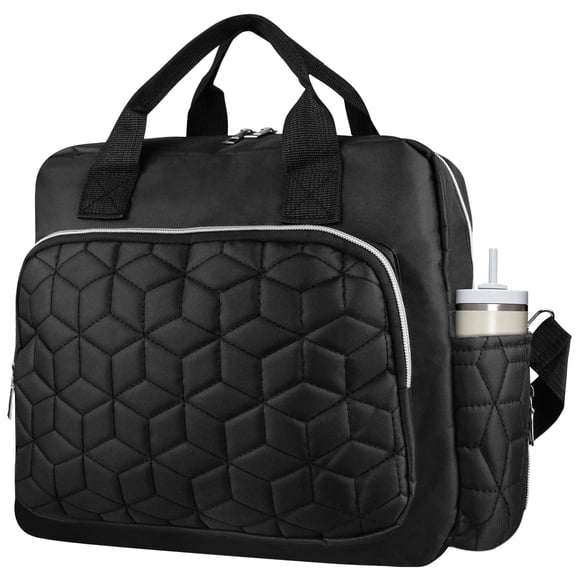 Diaper Bag Tote,Multifunction Baby Diaper Bags with Insulated Milk Bottle Pocket & Shoulder Straps Waterproof Large Capacity Mommy Maternity Travel Baby Bag Diaper Tote Caddy for Mom and Dad,Black