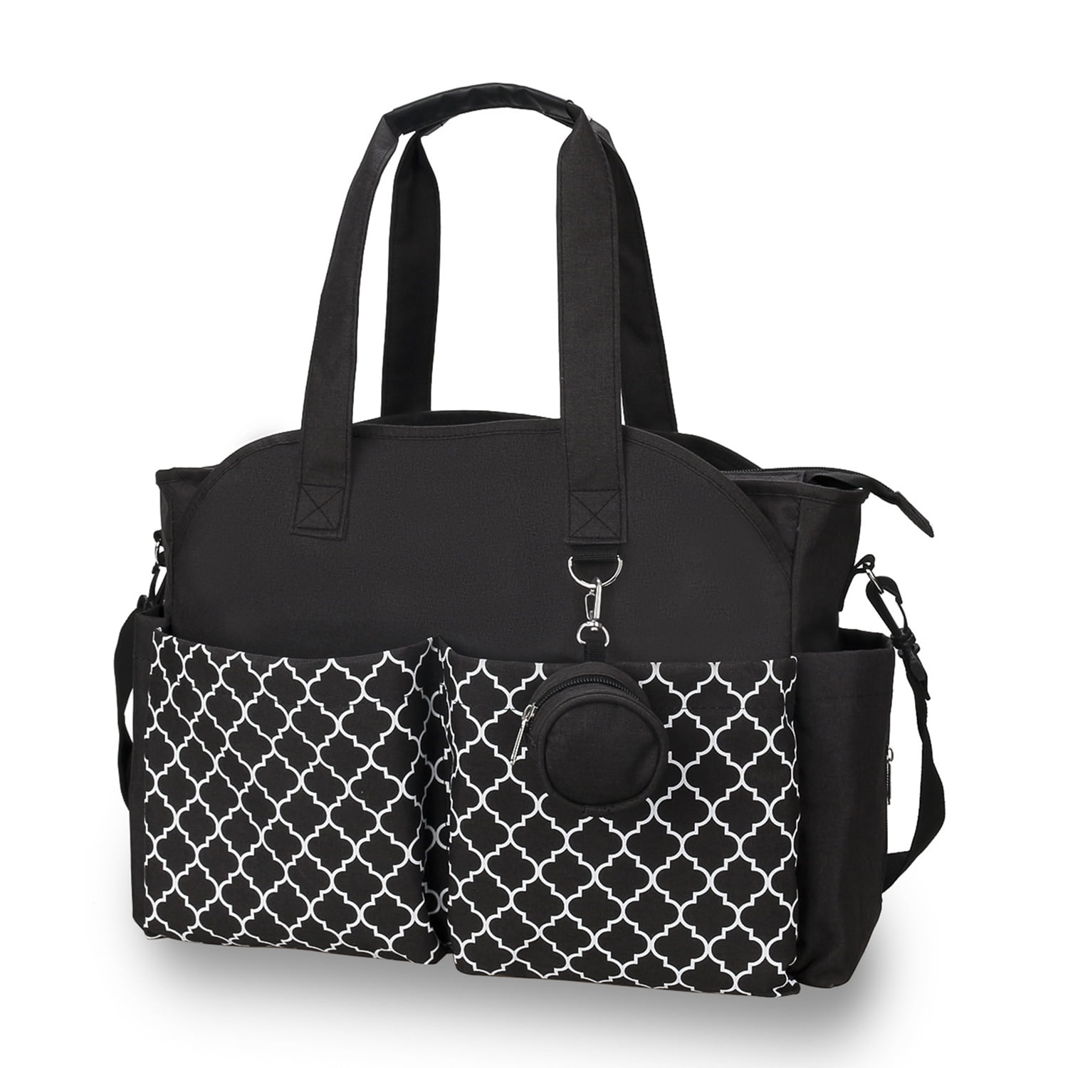 Diaper Bag Tote with Pacifier Holder Case for Mom and Dad, Multi