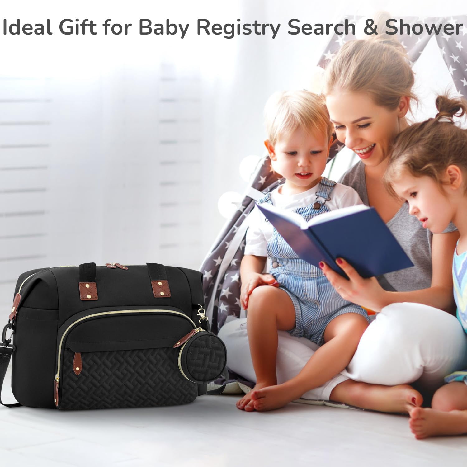 Diaper Bag Tote with Pacifier Case, Baby Bag for Women with Shoulder ...