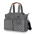 thumbnail image 1 of Diaper Bag Tote with Pacifier Holder Travel Diaper Bag with Adjustable Shoulder Strap and Insulated Pockets, Gray, 1 of 7