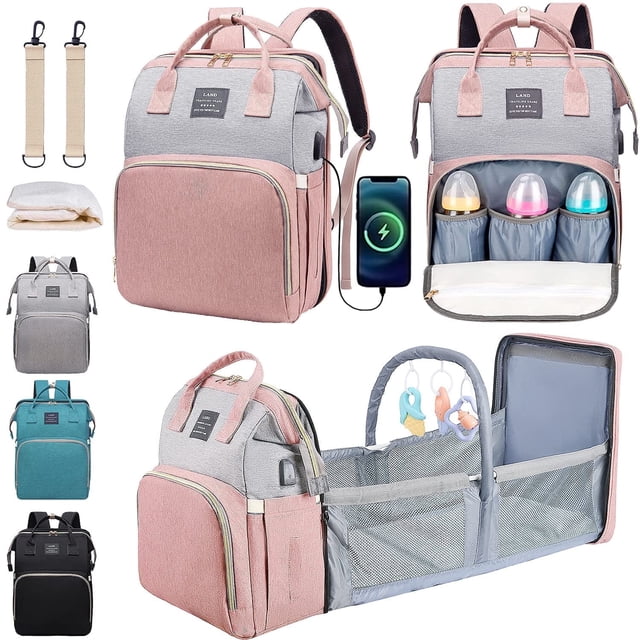 Waterproof Diaper Bag Backpack for Travel with Changing Station for ...