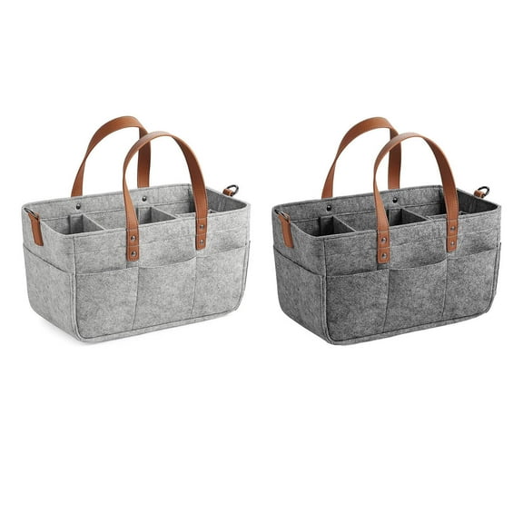 Diaper Caddy under $5! CQCYD Diaper Bag Organizer with Compartments, Portable Baby Changing Station, Multifunction Mommy Bag Insert, Large Capacity Nursery Storage Tote for Travel