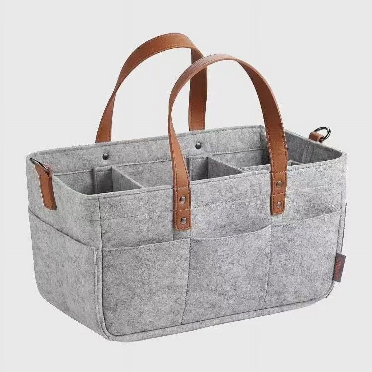 Diaper Caddy Bag,Car Organizer and Storage,Caddy Organizers with Handles and Straps, Baby Bottle Organizer for Nursery,Portable Baby Diaper Caddy