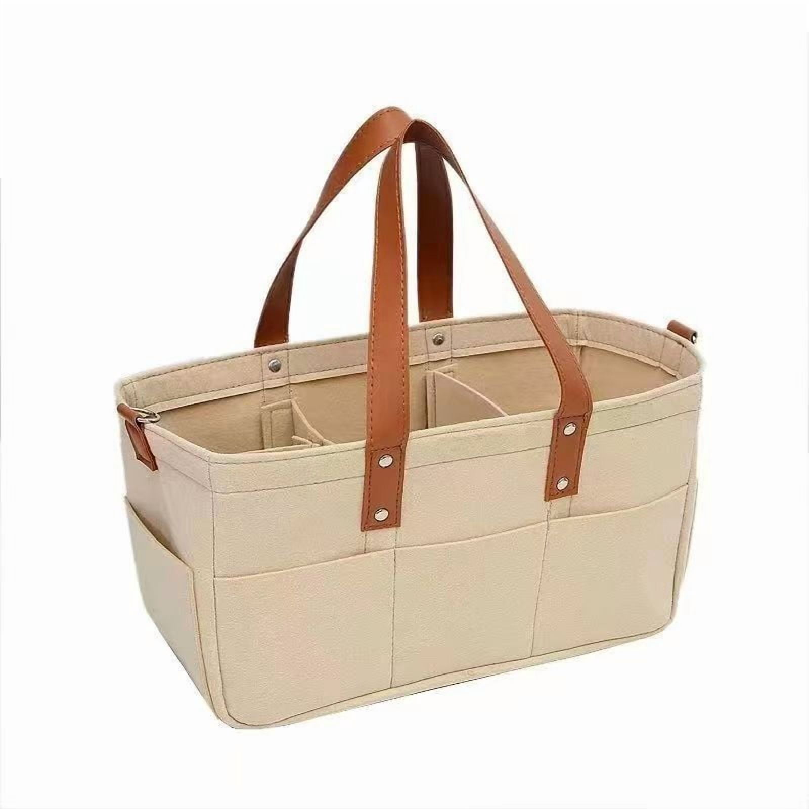 Diaper Caddy Bag,Car Organizer and Storage,Caddy Organizers with Handles and Straps, Baby Bottle Organizer for Nursery,Portable Baby Diaper Caddy