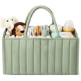thumbnail image 1 of Portable Nursery Diaper Stackers Organizer for Baby Shower, Newborn with Diaper Bag, Green, 1 of 7
