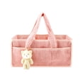 thumbnail image 1 of Diaper Caddy Organizer for Changing Table,Nursery Storage Bin with Handles,Storage Basket for Wipes,Baby Essentials Organizer,3 Compartments & 8 Pockets,with Cute Bear Decor,B, 1 of 6