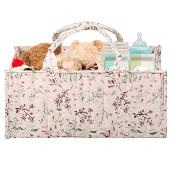 Diaper Caddy Organizer Portable Newborn Baby Basket Elegant Car Travels Tote Bag Easy to Clean Nursery Storage Basket for Outside