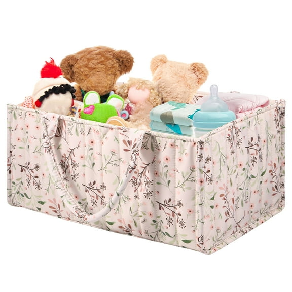 Diaper Caddy Organizer Portable Newborn Baby Basket Elegant Car Travels Tote Bag Easy to Clean Nursery Storage Basket for Outside