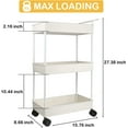thumbnail image 1 of Diaper Caddy, Plastic Movable Cart for Newborn Nursery Essentials Diaper Storage Organizer with 3-Tier Design, 1 of 6