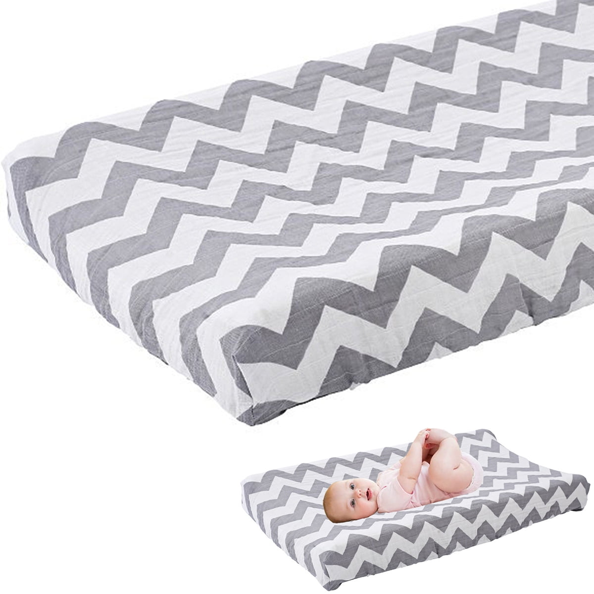 Diaper Changing Pad Cover Soft Breathable Cotton Nappy Changing Table