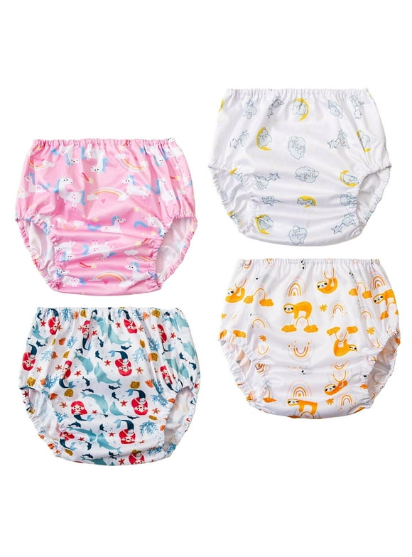 Diaper Cover Plastic Underwear Covers for Potty Training Diaper Covers for Girls Rubber Pants for Toddlers Plastic Diaper Covers Toddler Swim Diaper Cover Plastic Training Pants 2T