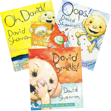 Diaper David Board Book Series : Oh, David! David Smells; Oops! by David Shannon (Board Book Collection)