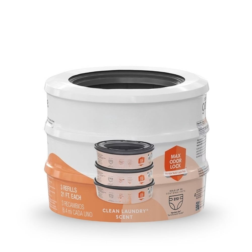Diaper Disposal Pail System Refill - Clean Laundry