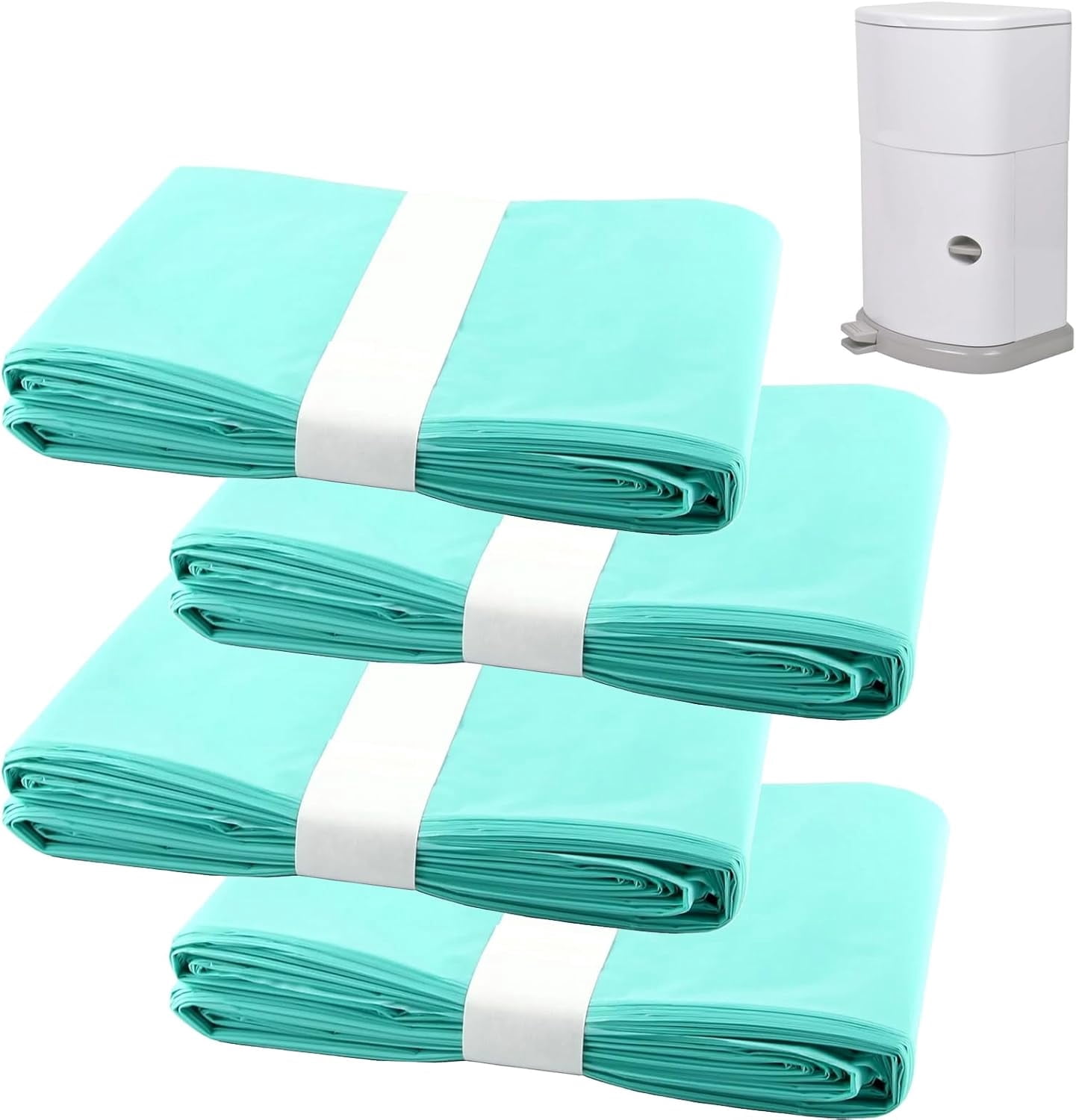 Diaper Disposal Refill Liners Lightly Scented Leak-Proof Compatible with Janibell Akord 330 Series 4 Pack