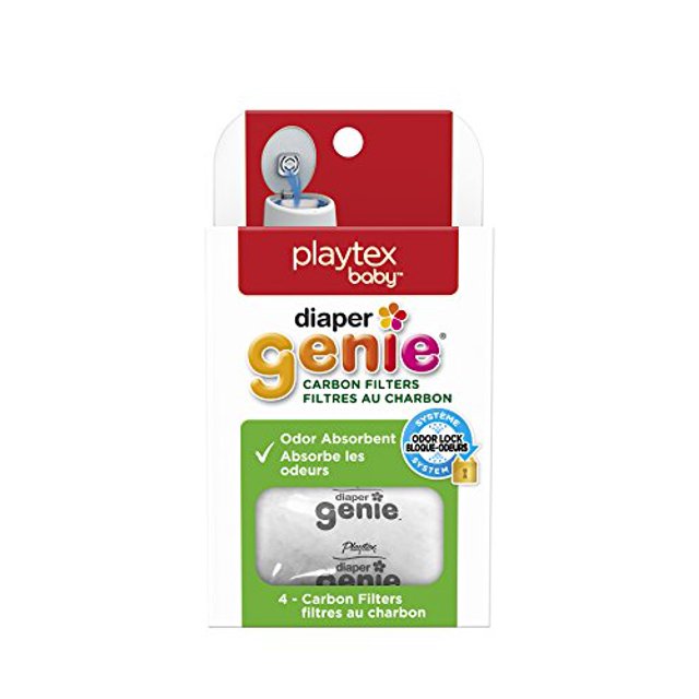 Diaper Genie Carbon Filter (4Pack) Diaper Pail Odor Eliminator & Deodorizer Compatible with
