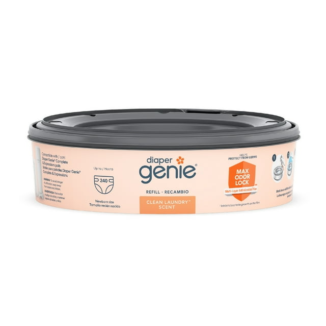 Diaper Genie Diaper Blue Pail Refills, Clean Laundry Scent, 1 Pk, 240