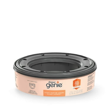 Diaper Genie Diaper Pail Round Refill, Clean Laundry Scent, 1 Pk, 240 Ct, Orange