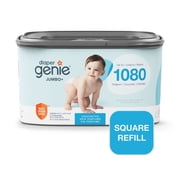 Diaper Genie Diaper Pail Square Refills, Unscented, Holds up to 1080 Newborn Diapers, 1 Pack