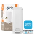 thumbnail interactive-video image 1 of Diaper Genie Select Pail,White,Stainless Steel, 1 Diaper Pail,1 Square Refill-165 Ct, Infant, 1 of 16