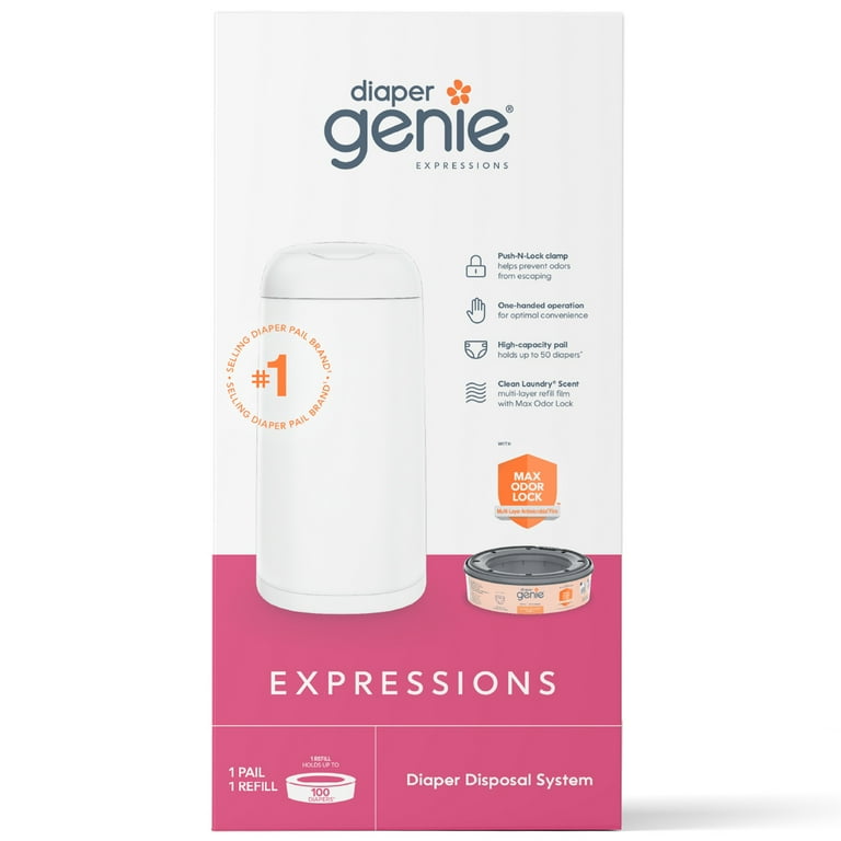 Mini Genie Diaper Disposal Diaper Genie Refill 1400-Count Bags (5