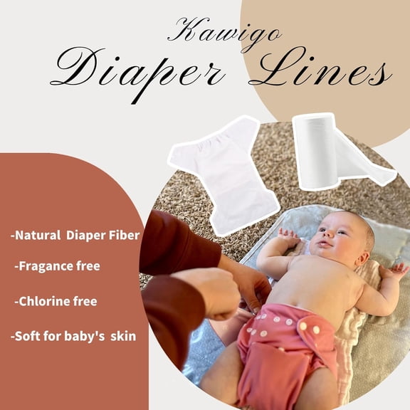 Diaper Liners Cloth Diaper Liner for Baby Cloth Diaper Natural Soft Rayon Made from Bamboo 400 Sheets 11.8 x 7.1in Unscented Fragrance Free Chlorine Free