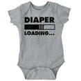 thumbnail image 1 of Diaper Loading Cute Computer Humor Romper Boys or Girls Infant Baby Brisco Brands 12M, 1 of 6