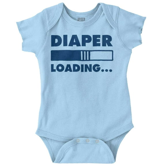 Diaper Loading Cute Computer Humor Romper Boys or Girls Infant Baby Brisco Brands 24M