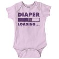 thumbnail image 1 of Diaper Loading Cute Computer Humor Romper Boys or Girls Infant Baby Brisco Brands NB, 1 of 7