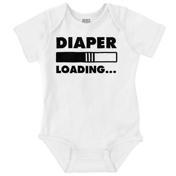 Diaper Loading Cute Computer Humor Romper Boys or Girls Infant Baby Brisco Brands NB