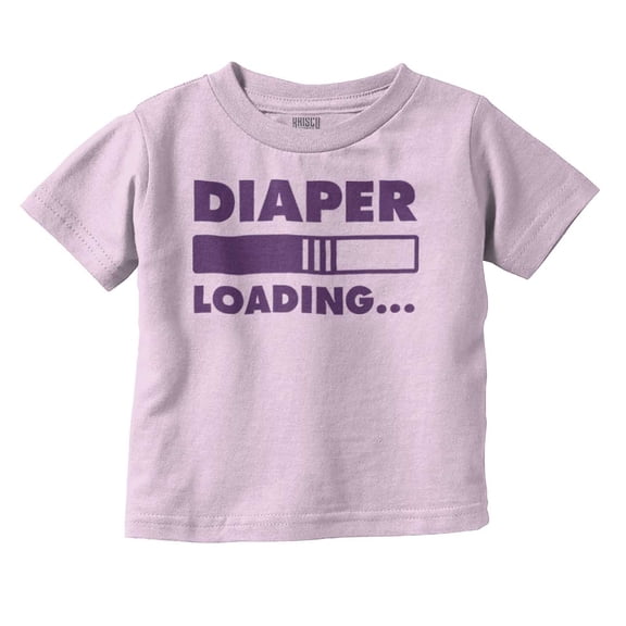 Diaper Loading Cute Computer Humor Toddler Boy Girl T Shirt Infant Toddler Brisco Brands 3T