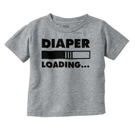 Diaper Loading Cute Computer Humor Toddler Boy Girl T Shirt Infant Toddler Brisco Brands 4T