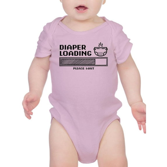 Diaper Loading Please Wait Bodysuit Infant -Smartprints Designs, 18 Months