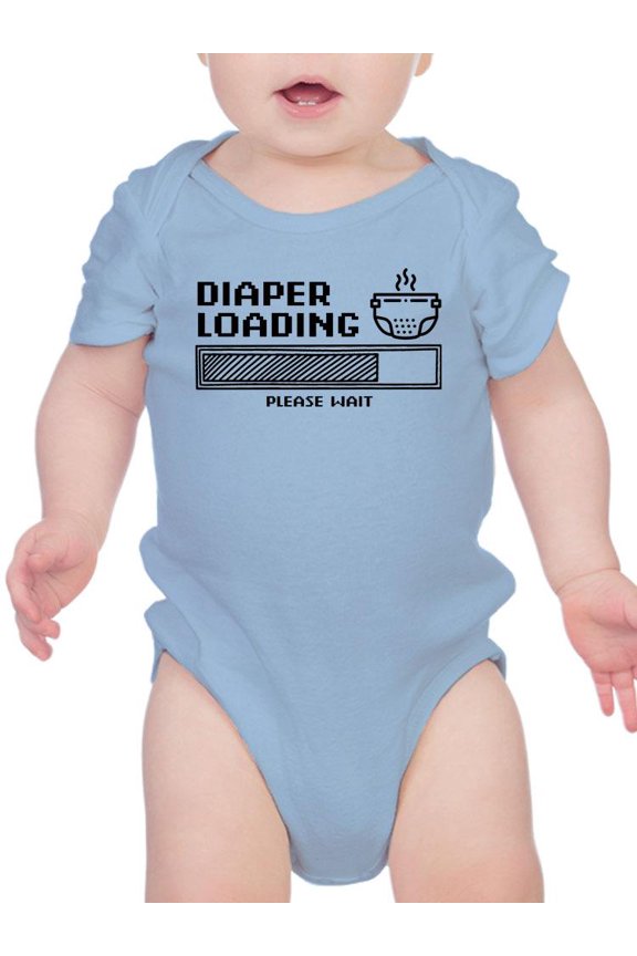 Diaper Loading Please Wait Bodysuit Infant -Smartprints Designs, 18 Months