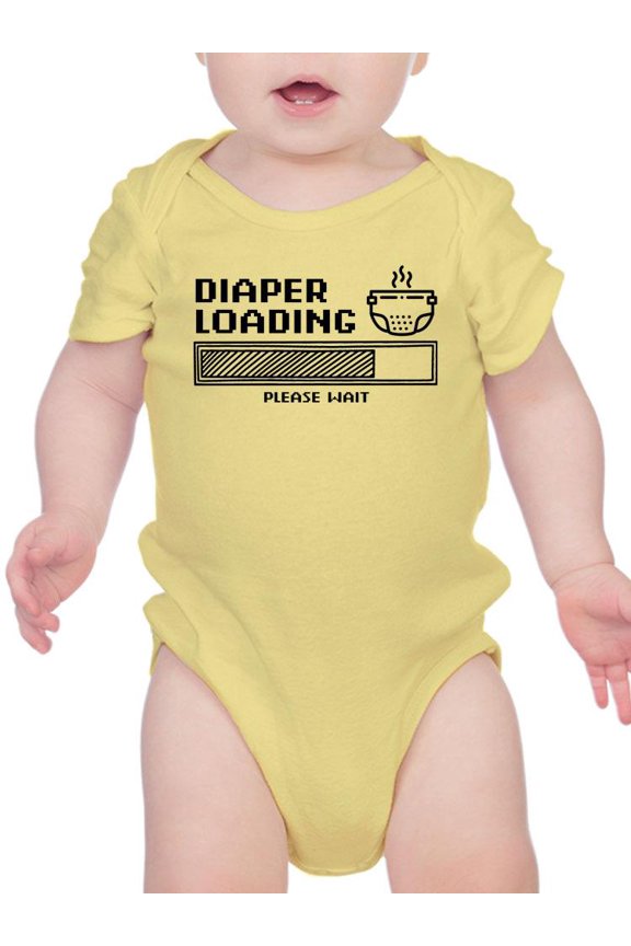 Diaper Loading Please Wait Bodysuit Infant -Smartprints Designs, Newborn