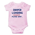 thumbnail image 1 of Diaper Loading, Please Wait - Poop is Coming - Funny Pooping Joke - Cute One-Piece Infant Baby Bodysuit, 1 of 4