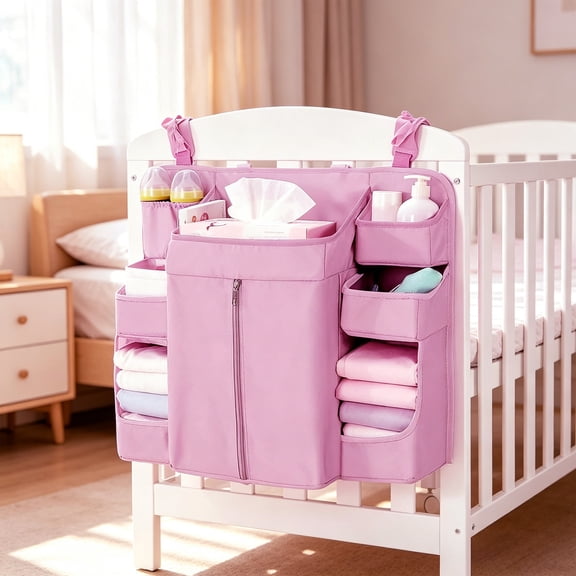 Diaper Organizer,Hanging Baby Diaper Caddy,3-in-1 Diaper Caddy Organizer Holder,Nursery Organization Diaper Stacker Storage for Changing Table and Crib